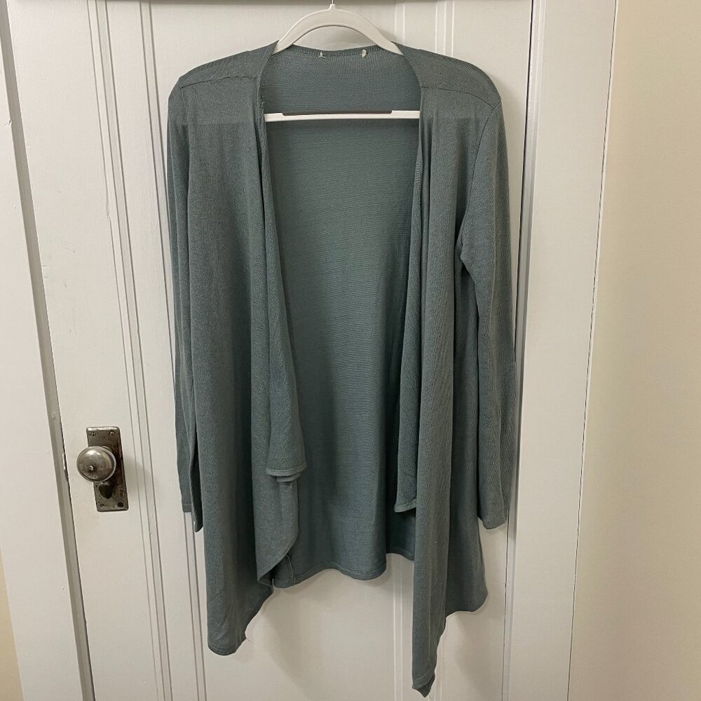Double Agent Open-Front Drape Cardigan